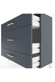 Arges Şifonyer 3 Çekmeceli 88x30x80 Antrasit-Antrasit