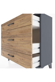 Arges Şifonyer 3 Çekmeceli 88x30x80 Antrasit-Çam