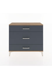 Arges Şifonyer 3 Çekmeceli 88x30x80 Çam-Antrasit