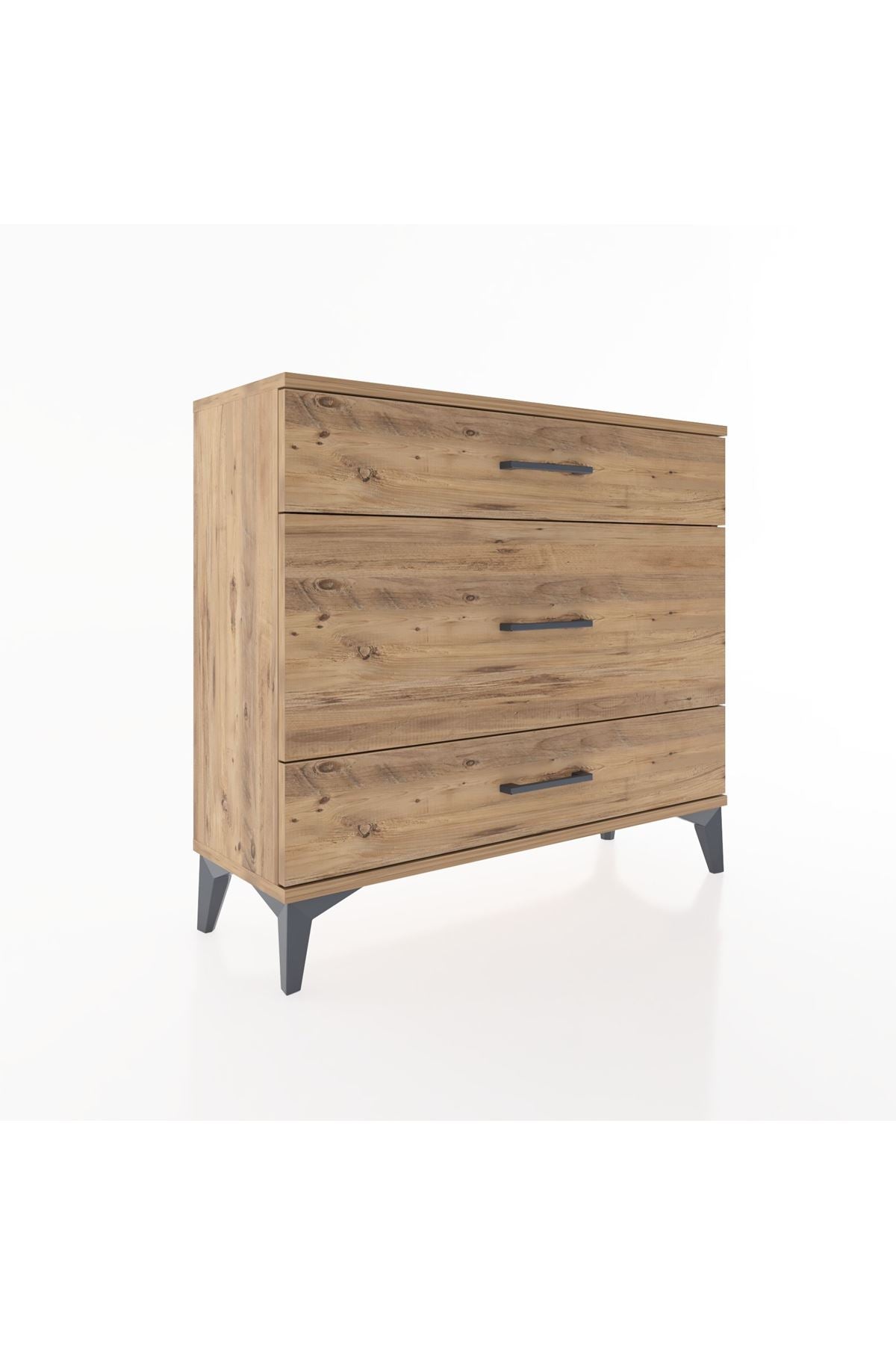 Arges Şifonyer 3 Çekmeceli 88x30x80 Çam-Çam