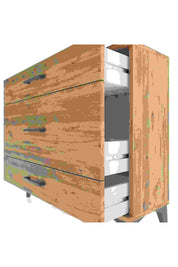 Arges Şifonyer 3 Çekmeceli 88x30x80 Çam-Çam