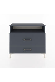 Arges Şifonyer Tek Raflı 2 Çekmeceli 88x30x80 Antrasit-Antrasit