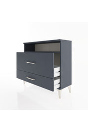 Arges Şifonyer Tek Raflı 2 Çekmeceli 88x30x80 Antrasit-Antrasit