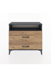 Arges Şifonyer Tek Raflı 2 Çekmeceli 88x30x80 Antrasit-Çam