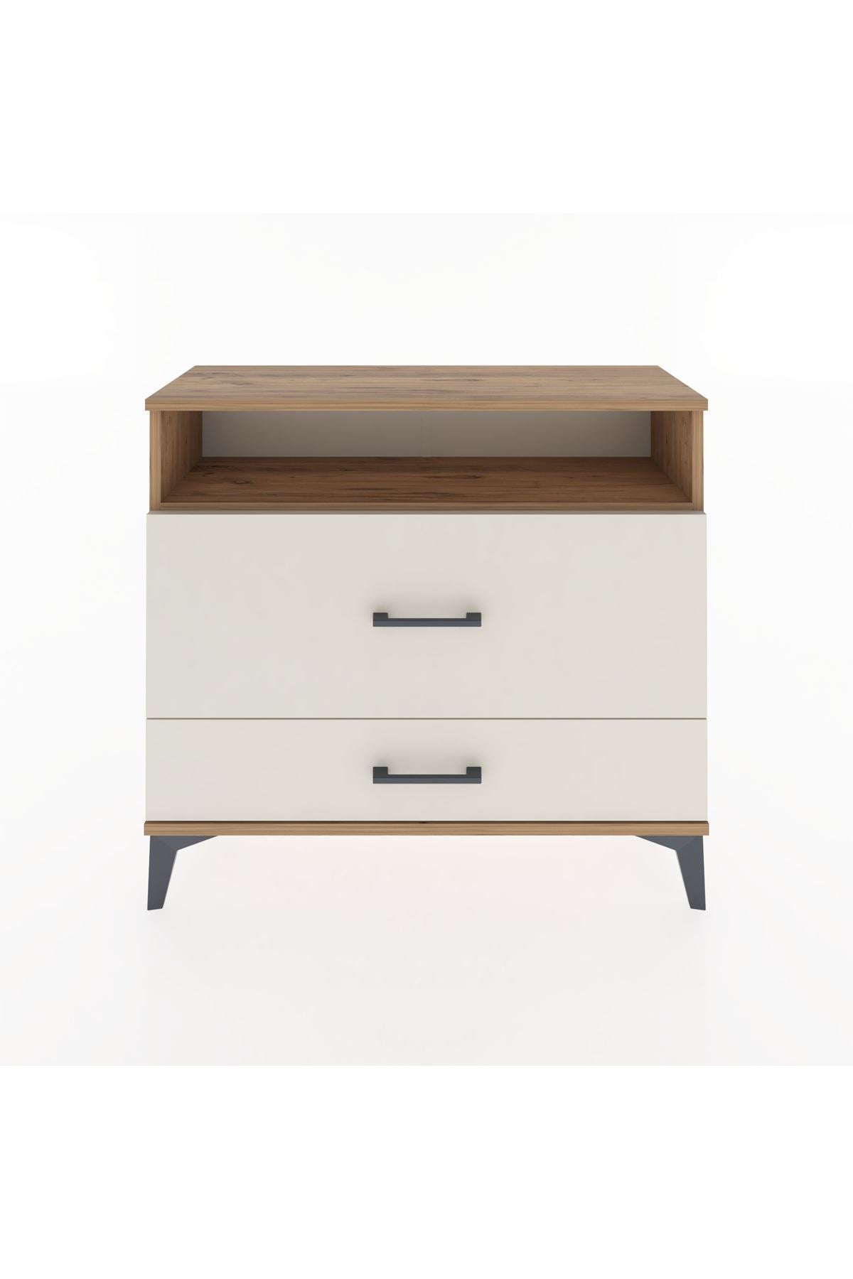 Arges Şifonyer Tek Raflı 2 Çekmeceli 88x30x80 Çam-Aytaşı