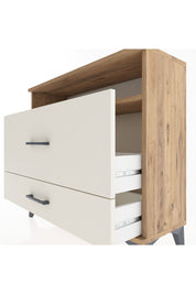 Arges Şifonyer Tek Raflı 2 Çekmeceli 88x30x80 Çam-Aytaşı