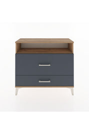 Arges Şifonyer Tek Raflı 2 Çekmeceli 88x30x80 Çam-Antrasit