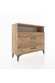 Arges Şifonyer Tek Raflı 2 Çekmeceli 88x30x80 Çam-Çam