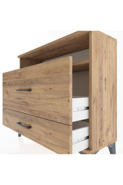 Arges Şifonyer Tek Raflı 2 Çekmeceli 88x30x80 Çam-Çam