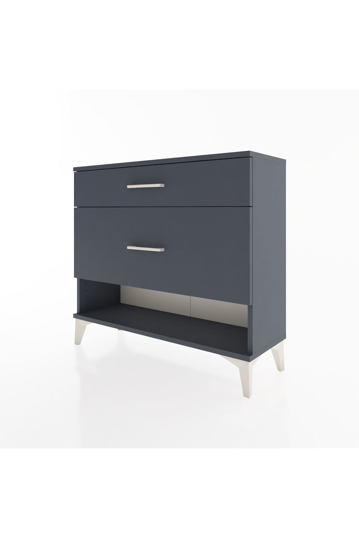 Arges Şifonyer 2 Çekmeceli 88x30x80 Antrasit-Antrasit