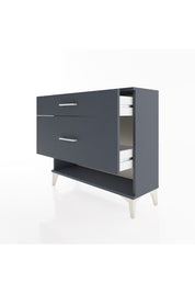 Arges Şifonyer 2 Çekmeceli 88x30x80 Antrasit-Antrasit