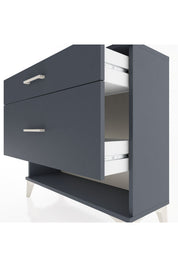 Arges Şifonyer 2 Çekmeceli 88x30x80 Antrasit-Antrasit