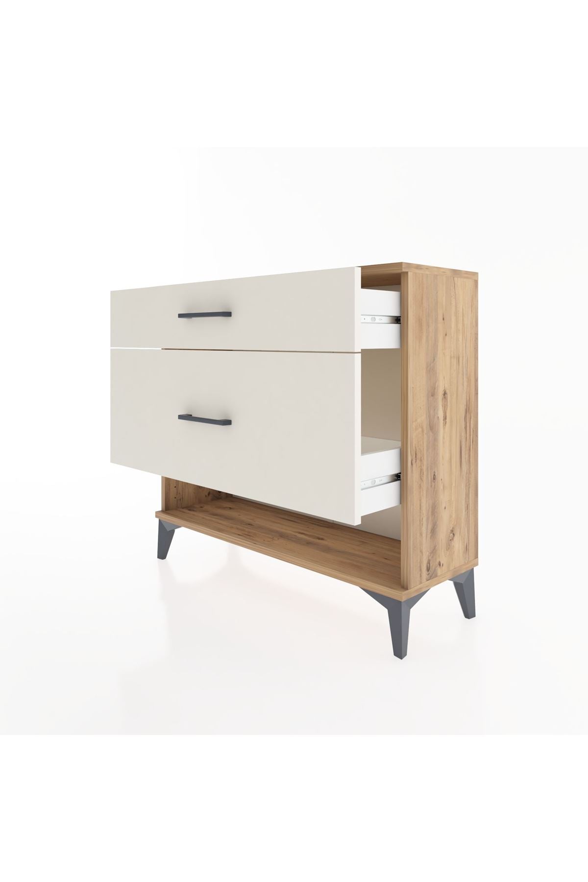 Arges Şifonyer 2 Çekmeceli 88x30x80 Çam-Aytaşı