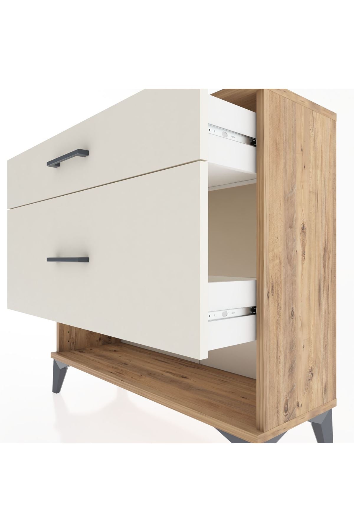 Arges Şifonyer 2 Çekmeceli 88x30x80 Çam-Aytaşı