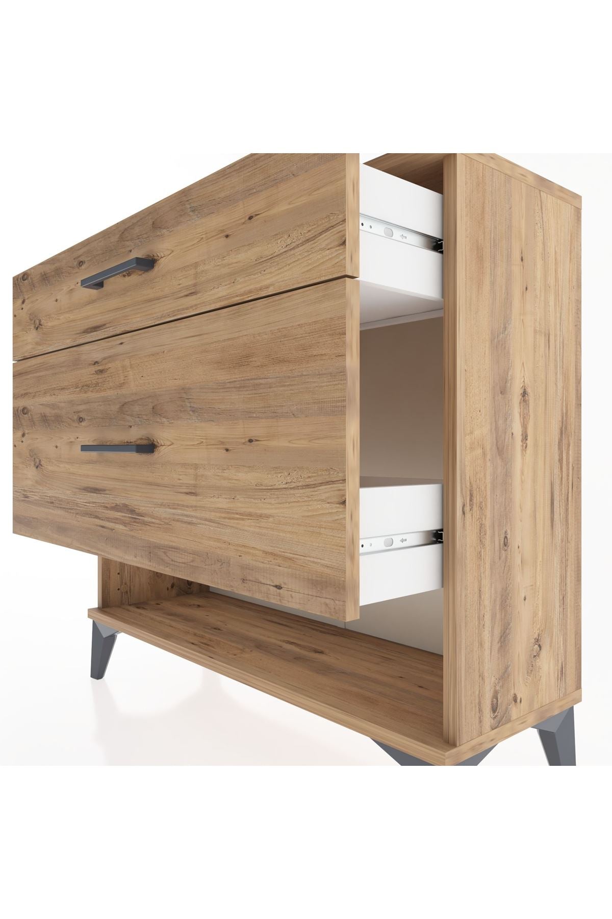 Arges Şifonyer 2 Çekmeceli 88x30x80 Çam-Çam