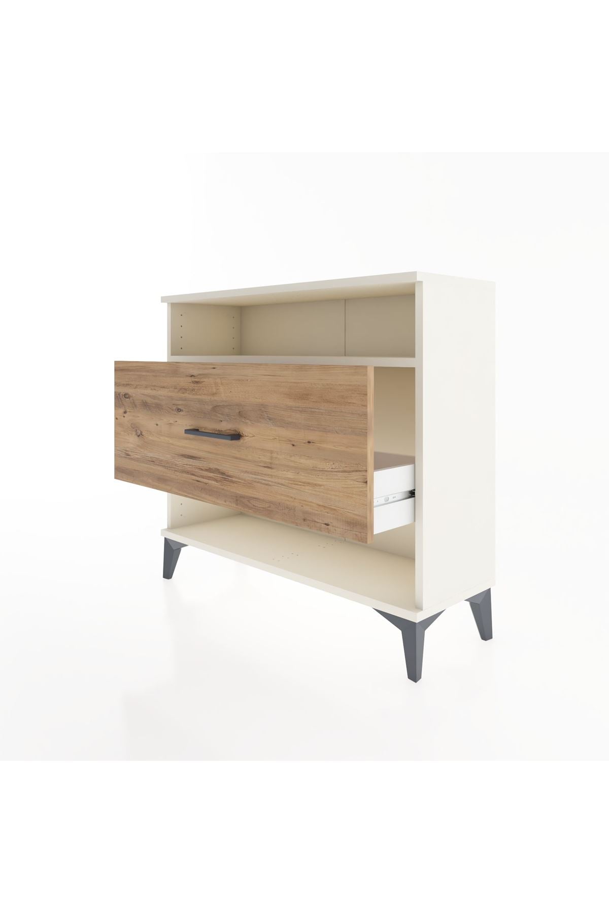 Arges Şifonyer Tek Raflı Tek Çekmeceli 88x30x80 Aytaşı-Çam