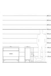 Arges Şifonyer Tek Raflı Tek Çekmeceli 88x30x80 Antrasit-Aytaşı