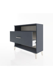 Arges Şifonyer Tek Raflı Tek Çekmeceli 88x30x80 Antrasit-Antrasit