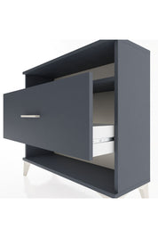 Arges Şifonyer Tek Raflı Tek Çekmeceli 88x30x80 Antrasit-Antrasit