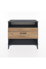 Arges Şifonyer Tek Raflı Tek Çekmeceli 88x30x80 Antrasit-Çam