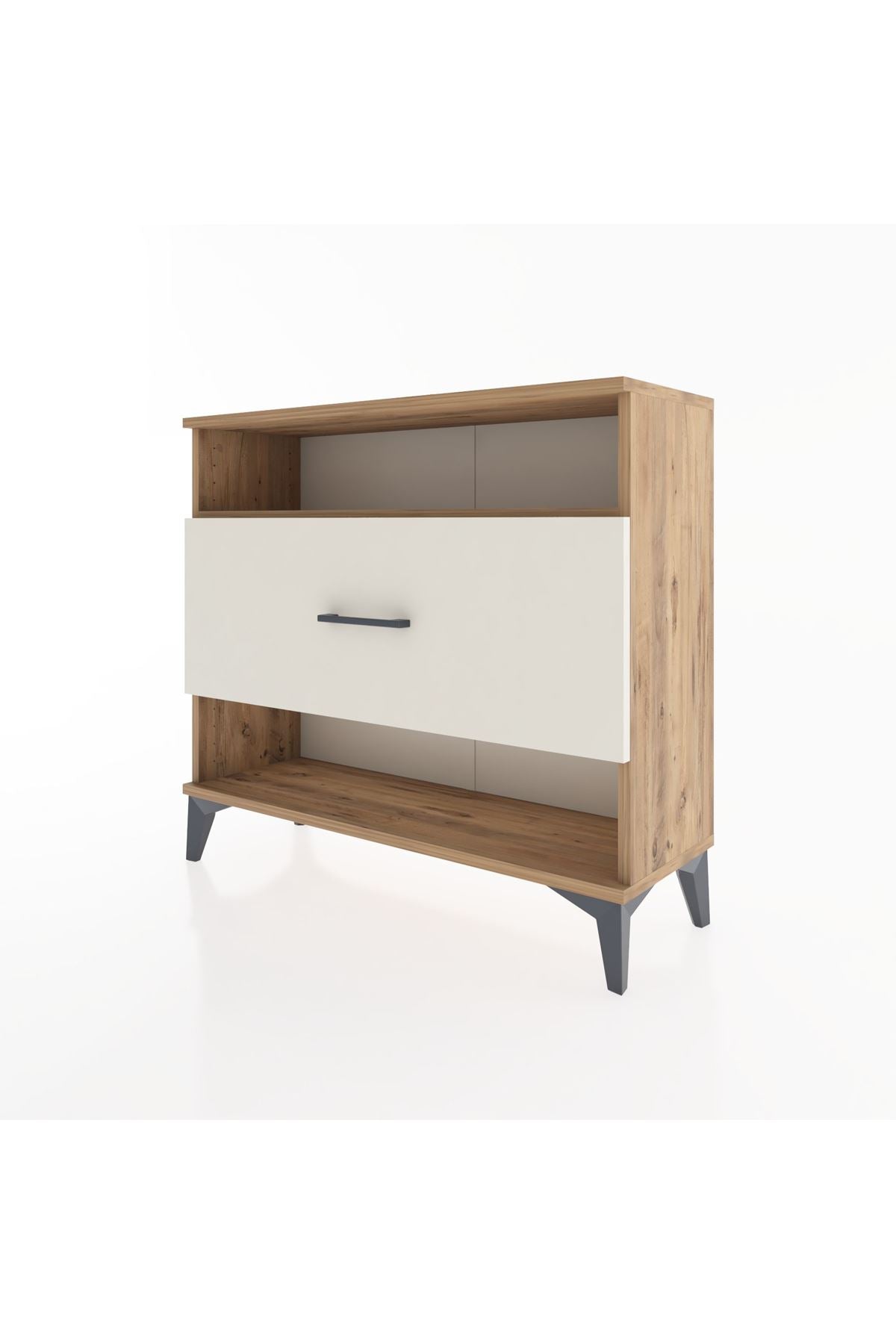 Arges Şifonyer Tek Raflı Tek Çekmeceli 88x30x80 Çam-Aytaşı