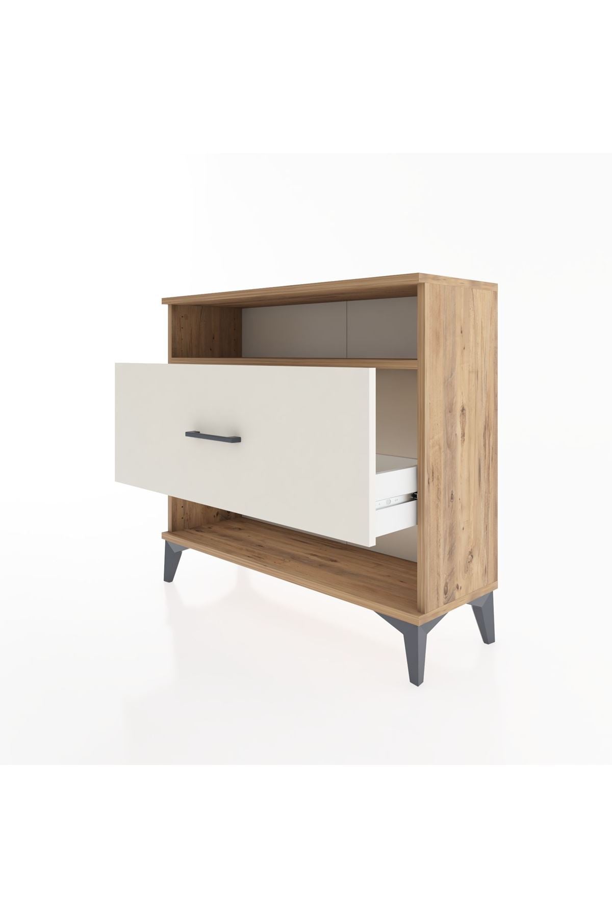 Arges Şifonyer Tek Raflı Tek Çekmeceli 88x30x80 Çam-Aytaşı