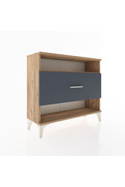 Arges Şifonyer Tek Raflı Tek Çekmeceli 88x30x80 Çam-Antrasit