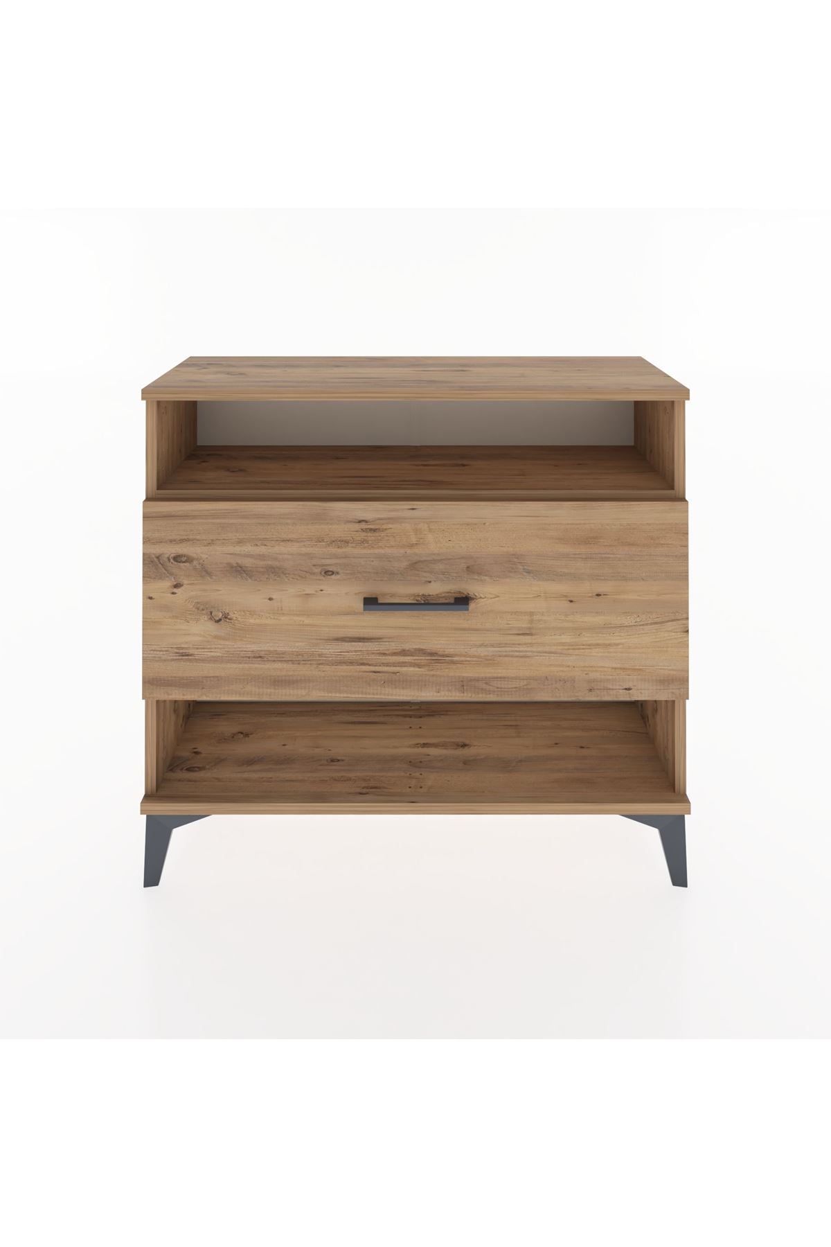 Arges Şifonyer Tek Raflı Tek Çekmeceli 88x30x80 Çam-Çam