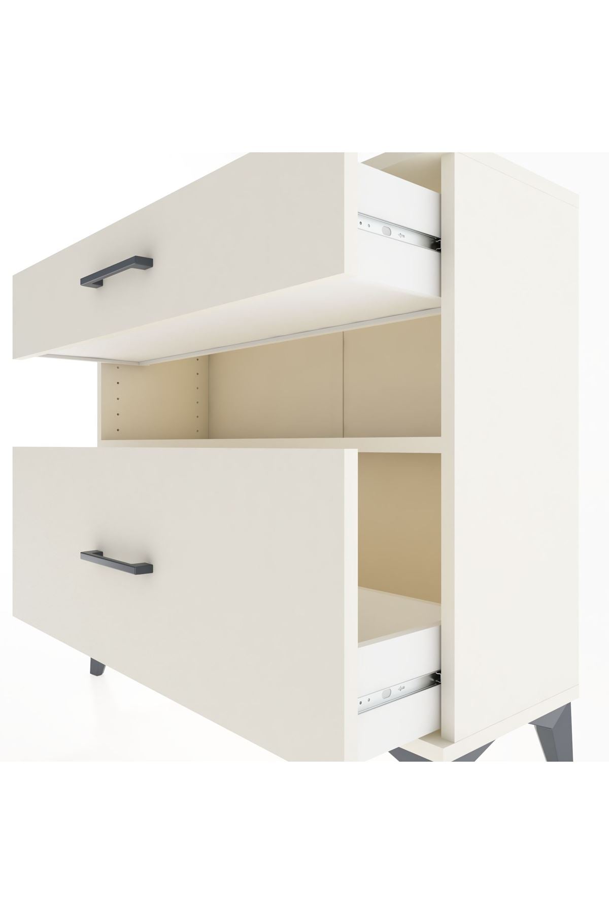 Arges Şifonyer Tek Raflı 2 Çekmeceli 88x30x80 Aytaşı-Aytaşı