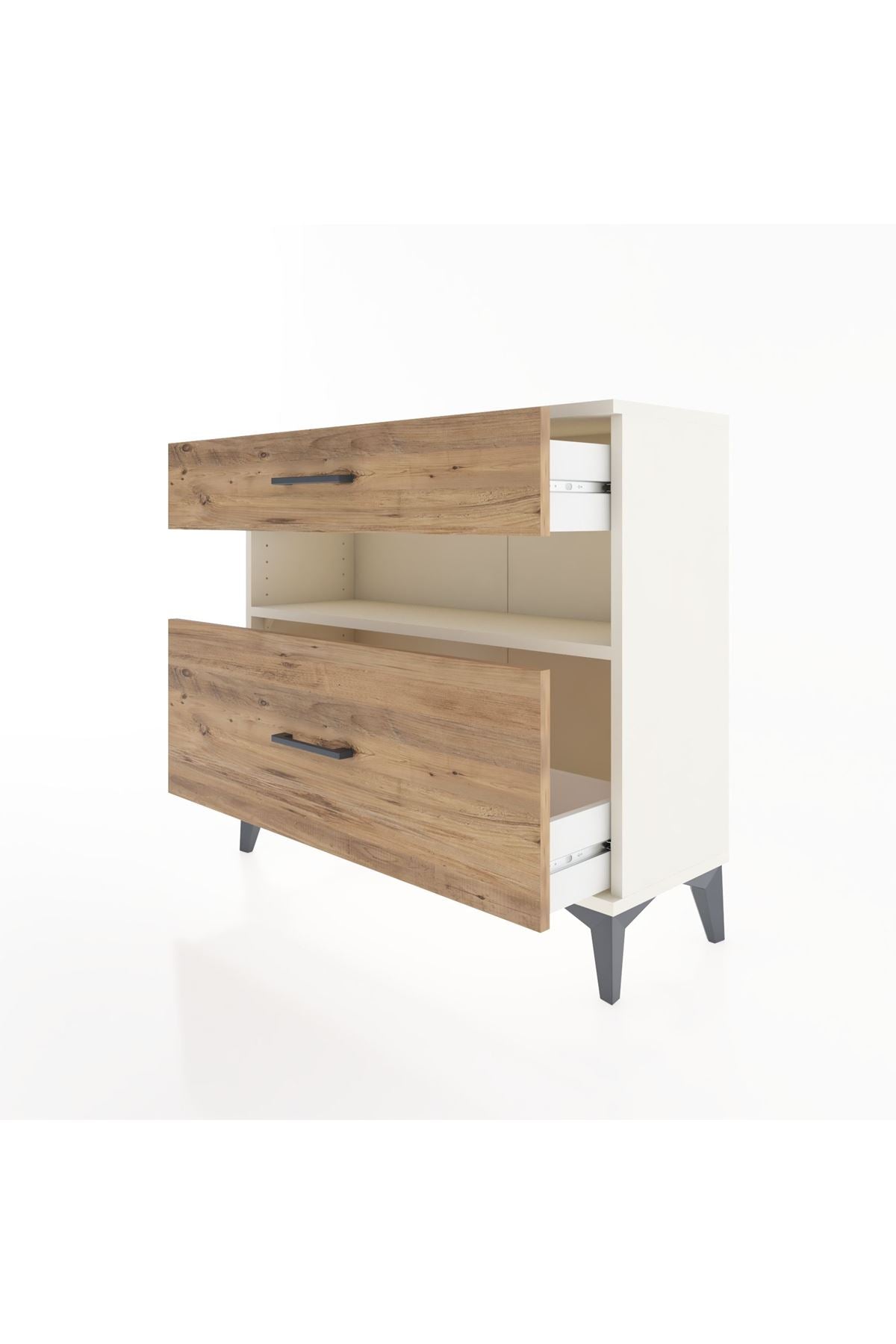 Arges Şifonyer Tek Raflı 2 Çekmeceli 88x30x80 Aytaşı-Çam
