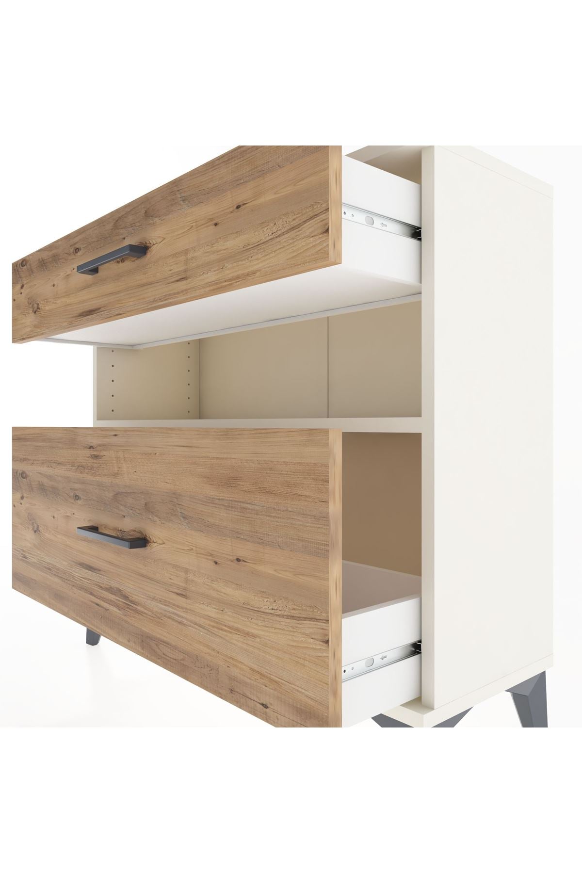 Arges Şifonyer Tek Raflı 2 Çekmeceli 88x30x80 Aytaşı-Çam
