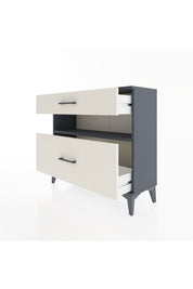 Arges Şifonyer Tek Raflı 2 Çekmeceli 88x30x80 Antrasit-Aytaşı