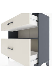 Arges Şifonyer Tek Raflı 2 Çekmeceli 88x30x80 Antrasit-Aytaşı