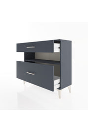 Arges Şifonyer Tek Raflı 2 Çekmeceli 88x30x80 Antrasit-Antrasit