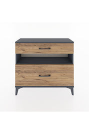 Arges Şifonyer Tek Raflı 2 Çekmeceli 88x30x80 Antrasit-Çam
