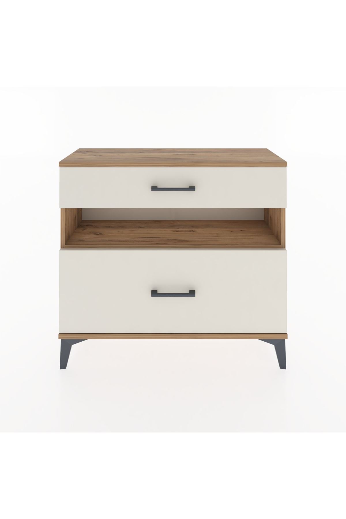 Arges Şifonyer Tek Raflı 2 Çekmeceli 88x30x80 Çam-Aytaşı