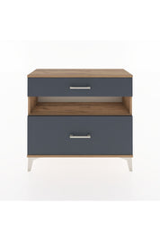 Arges Şifonyer Tek Raflı 2 Çekmeceli 88x30x80 Çam-Antrasit