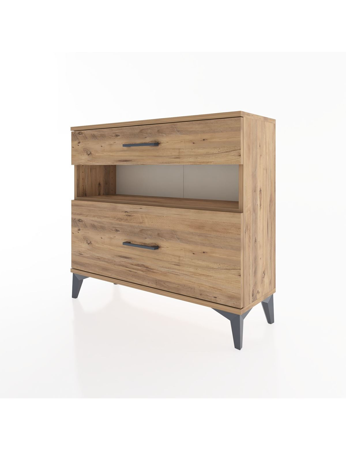 Arges Şifonyer Tek Raflı 2 Çekmeceli 88x30x80 - S03M018V9A