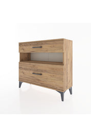 Arges Şifonyer Tek Raflı 2 Çekmeceli 88x30x80 Çam-Çam