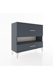 Arges Şifonyer Tek Raflı 2 Çekmeceli 88x30x80 Antrasit-Antrasit