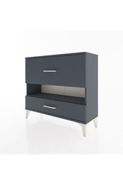 Arges Şifonyer Tek Raflı 2 Çekmeceli 88x30x80 Antrasit-Antrasit