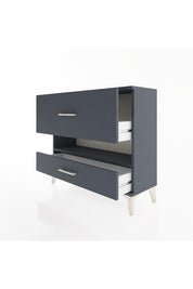 Arges Şifonyer Tek Raflı 2 Çekmeceli 88x30x80 Antrasit-Antrasit