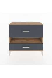 Arges Şifonyer Tek Raflı 2 Çekmeceli 88x30x80 Çam-Antrasit