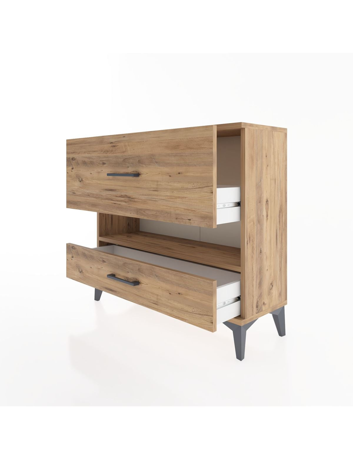 Arges Şifonyer Tek Raflı 2 Çekmeceli 88x30x80 - S03M019V9A