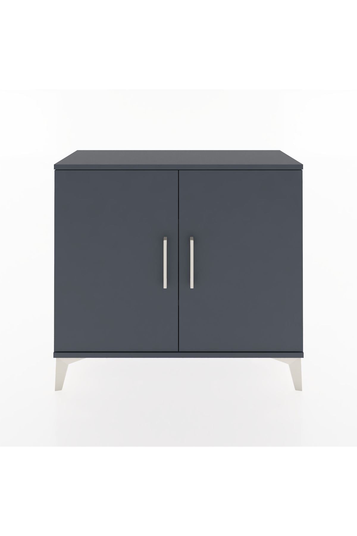 Arges Şifonyer 2 Raflı 2 Kapaklı 88x30x80 Antrasit-Antrasit