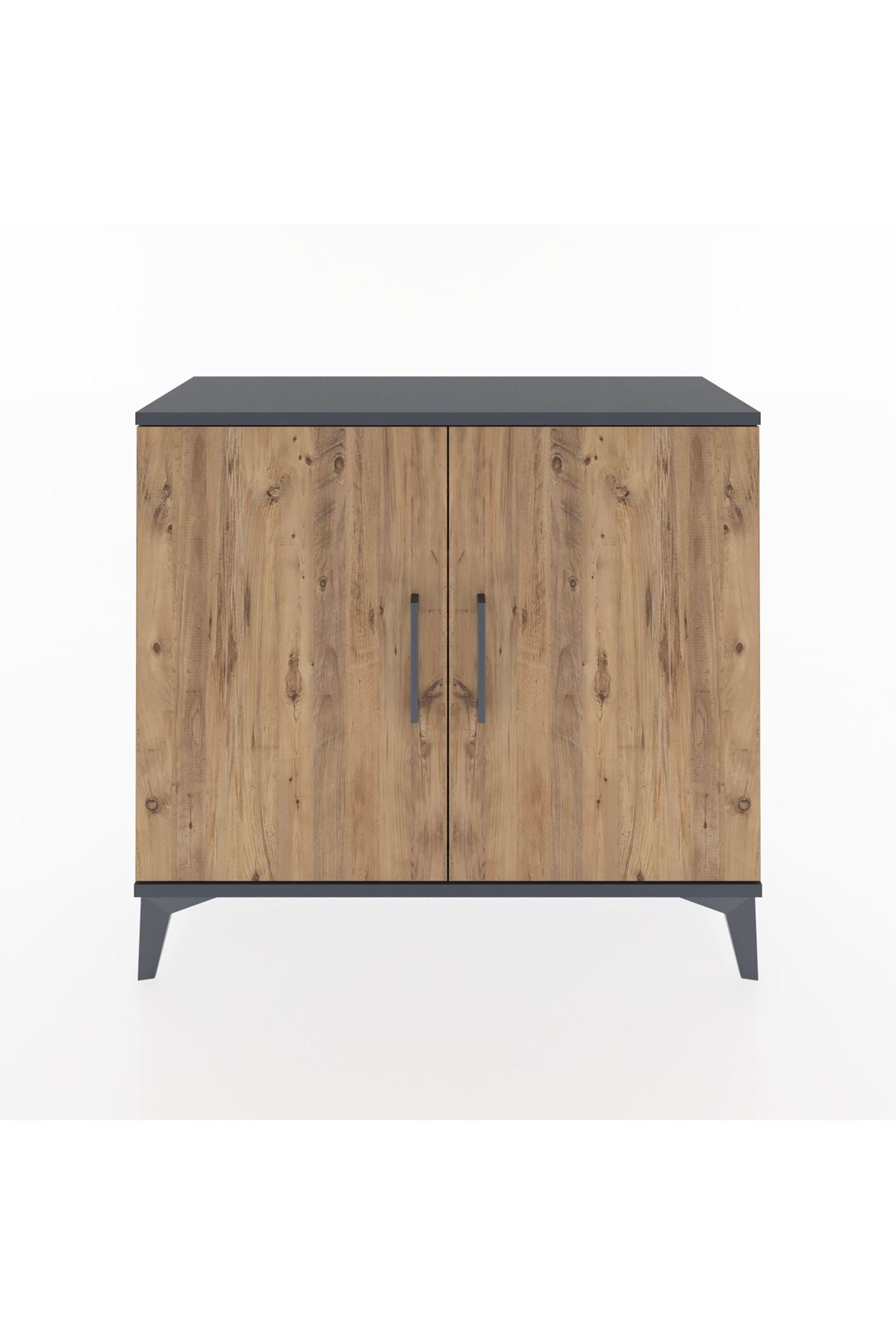 Arges Şifonyer 2 Raflı 2 Kapaklı 88x30x80 Antrasit-Çam