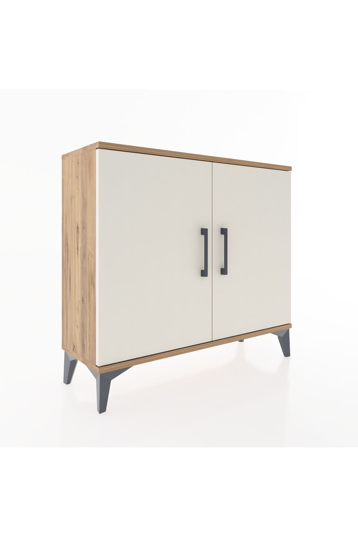 Arges Şifonyer 2 Raflı 2 Kapaklı 88x30x80 Çam-Aytaşı