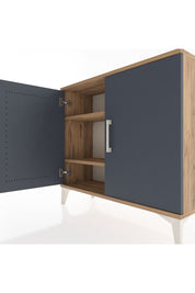 Arges Şifonyer 2 Raflı 2 Kapaklı 88x30x80 Çam-Antrasit