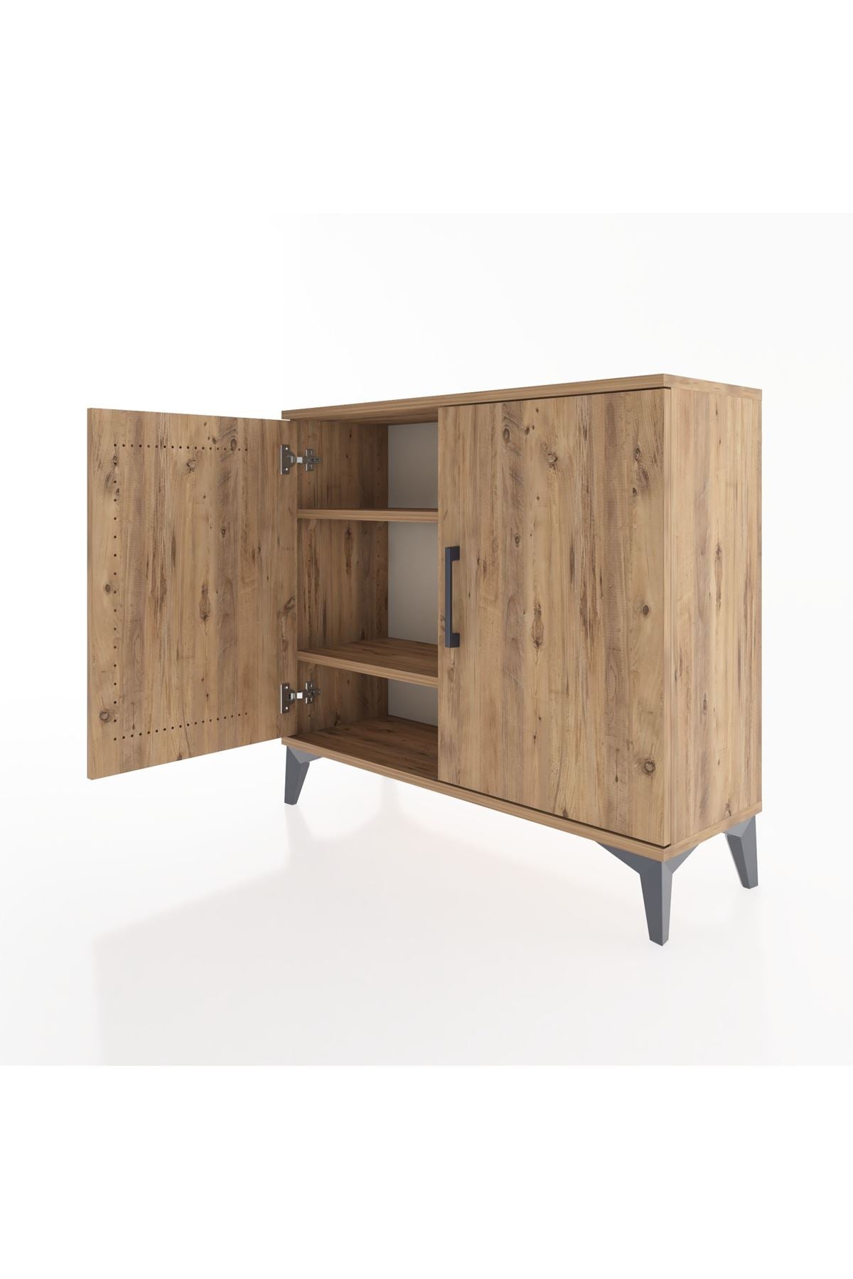 Arges Şifonyer 2 Raflı 2 Kapaklı 88x30x80 Çam-Çam