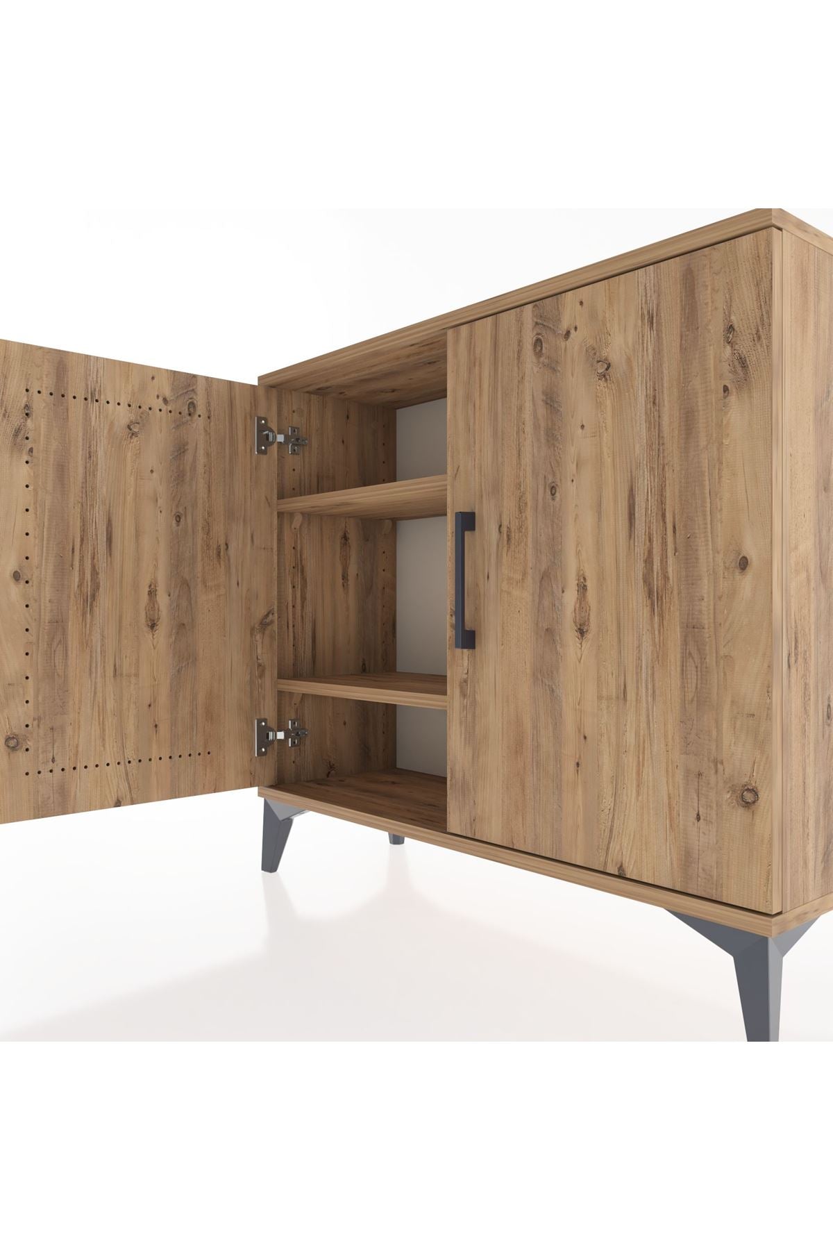 Arges Şifonyer 2 Raflı 2 Kapaklı 88x30x80 Çam-Çam